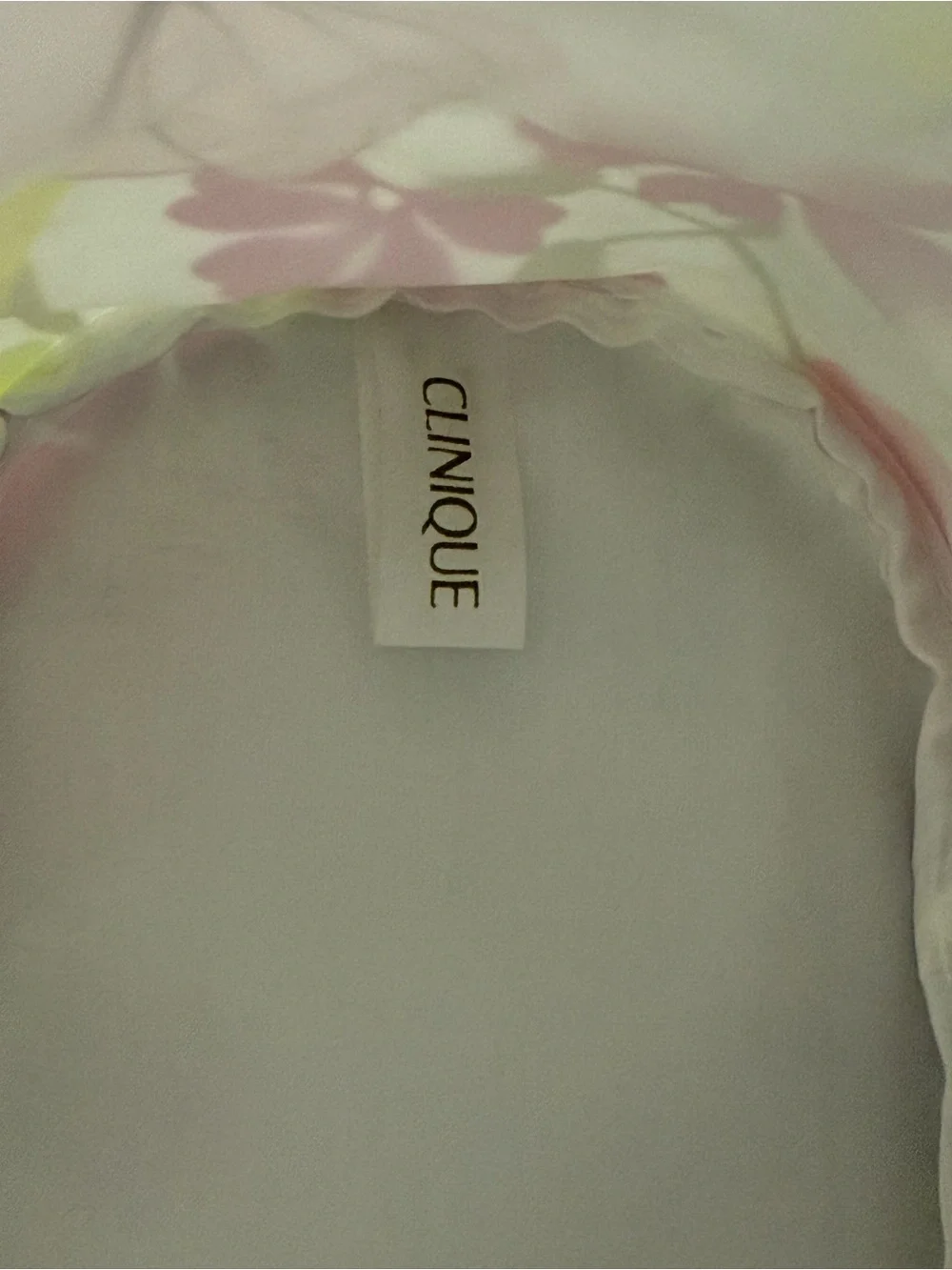 Clinique Pink & Green Floral Butterfly Cosmetic Pouch